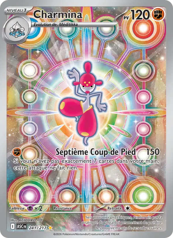 Scan HD carte Pokémon Charmina 241/217 — Héros Transcendants