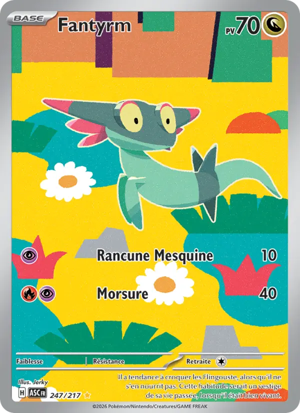 Scan HD carte Pokémon Fantyrm 247/217 — Héros Transcendants