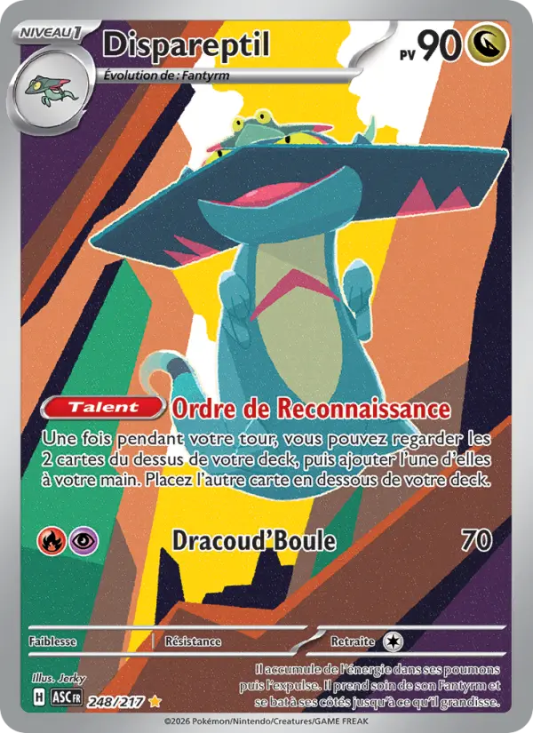 Scan HD carte Pokémon Dispareptil 248/217 — Héros Transcendants