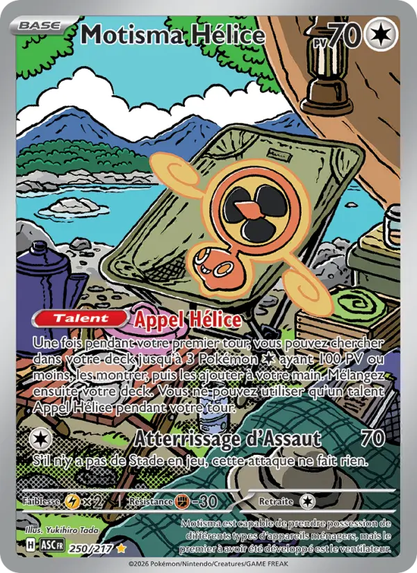 Scan HD carte Pokémon Motisma Hélice 250/217 — Héros Transcendants