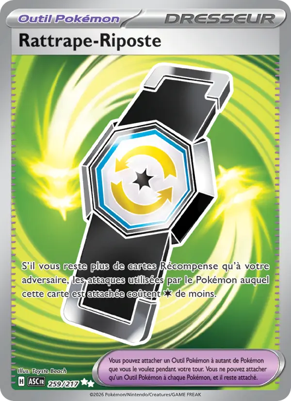 Scan HD carte Pokémon Rattrape-Riposte 259/217 — Héros Transcendants