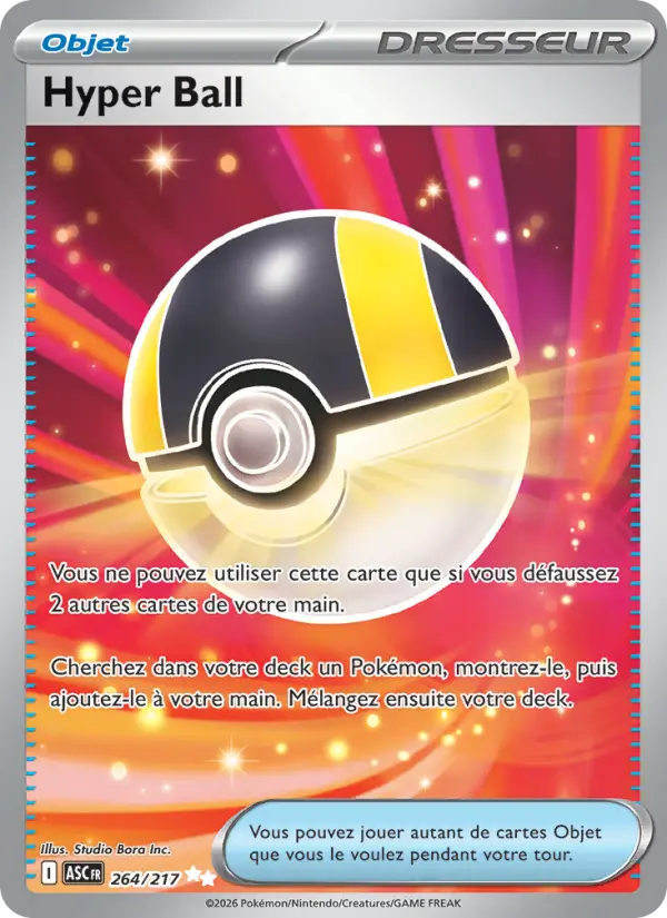 Scan HD carte Pokémon Hyper Ball 264/217 — Héros Transcendants