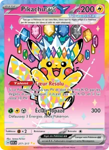 Carte Pokemon Pikachu-ex 277/217 Héros Transcendants