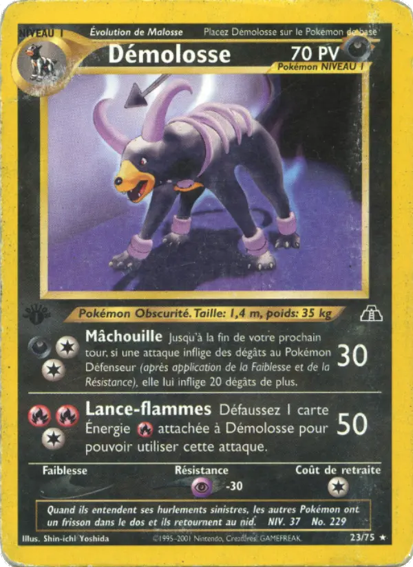 Scan HD carte Pokémon Démolosse 23/75 — Neo Discovery