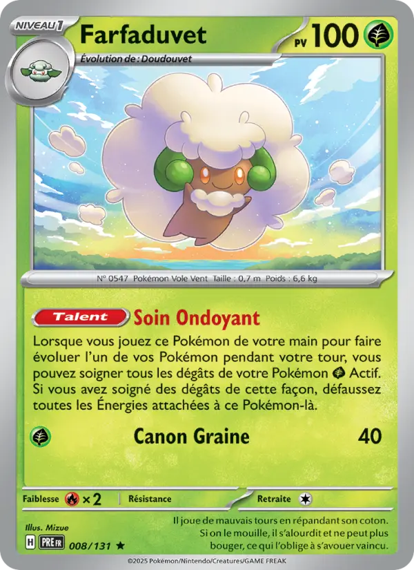 Scan HD carte Pokémon Farfaduvet 008/131 — Évolutions Prismatiques