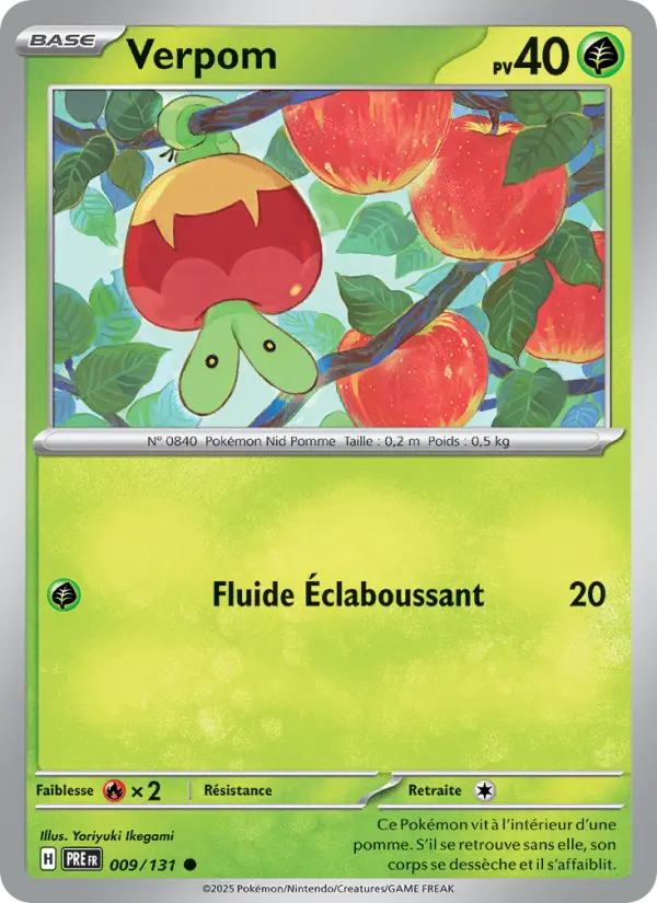 Scan HD carte Pokémon Verpom 009/131 — Évolutions Prismatiques