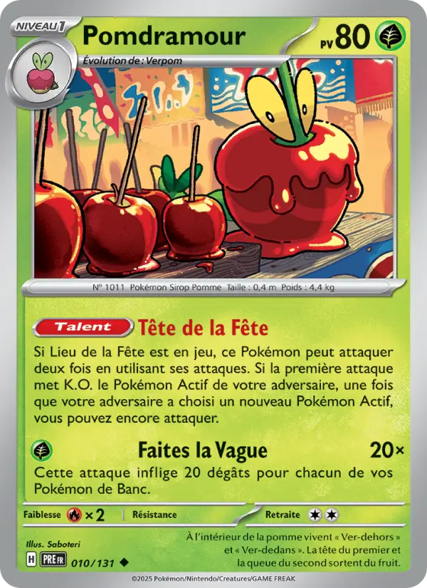 Scan HD carte Pokémon Pomdramour 010/131 — Évolutions Prismatiques