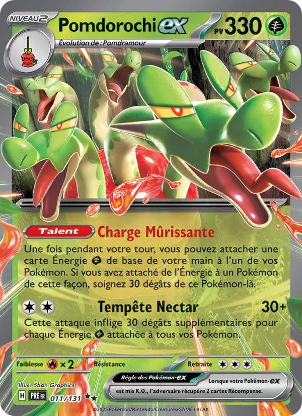 Scan HD carte Pokémon Pomdorochi-ex 011/131 — Évolutions Prismatiques