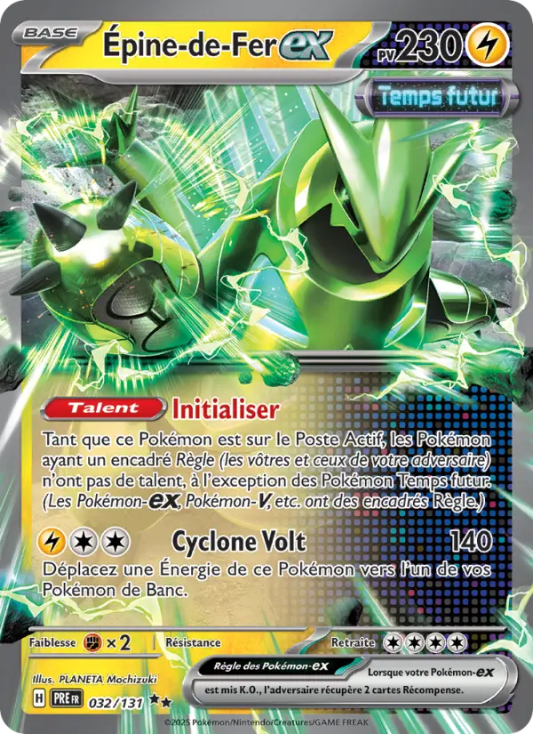 Scan HD carte Pokémon Épine-de-Fer-ex 032/131 — Évolutions Prismatiques