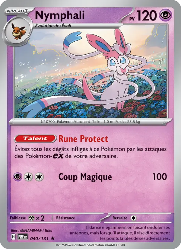 Scan HD carte Pokémon Nymphali 040/131 — Évolutions Prismatiques
