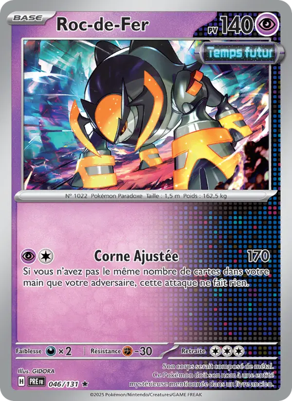 Scan HD carte Pokémon Roc-de-Fer 046/131 — Évolutions Prismatiques
