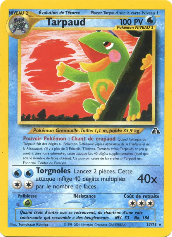 Scan HD carte Pokémon Tarpaud 27/75 — Neo Discovery