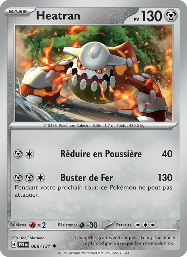 Scan HD carte Pokémon Heatran 068/131 — Évolutions Prismatiques
