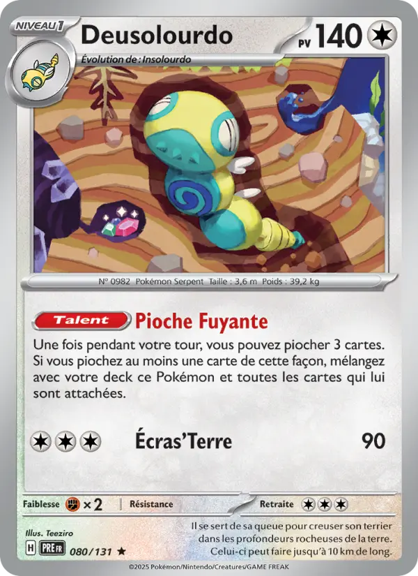 Scan HD carte Pokémon Deusolourdo 080/131 — Évolutions Prismatiques