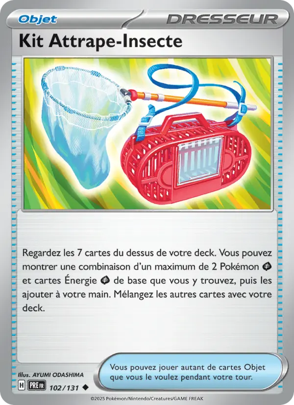 Scan HD carte Pokémon Kit Attrape-Insecte 102/131 — Évolutions Prismatiques
