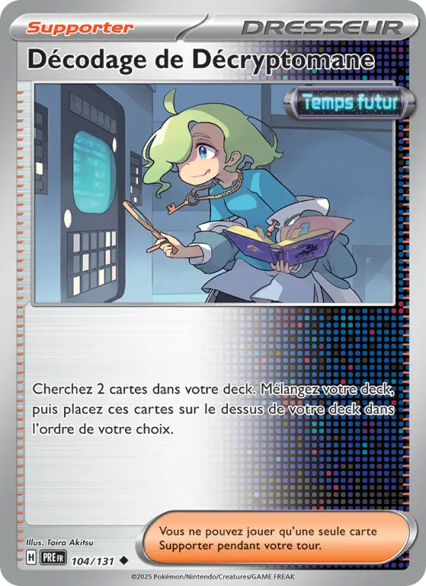 Scan HD carte Pokémon Décodage de Décryptomane 104/131 — Évolutions Prismatiques
