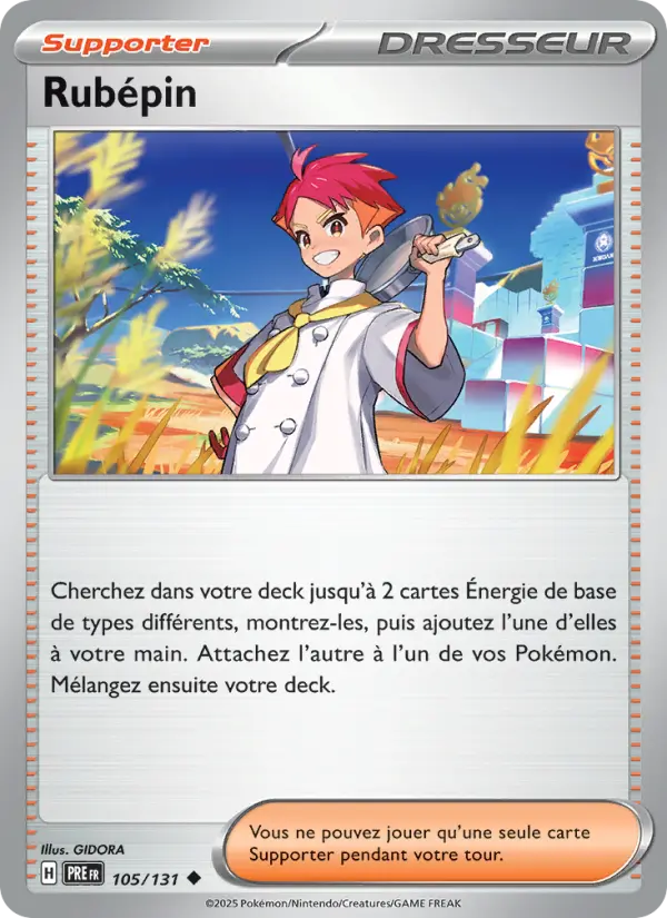 Scan HD carte Pokémon Rubépin 105/131 — Évolutions Prismatiques