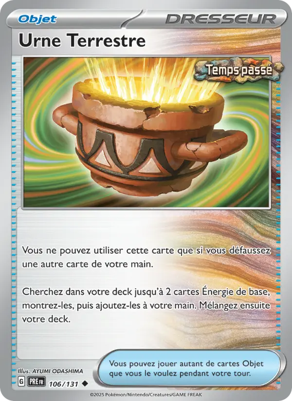 Scan HD carte Pokémon Urne Terrestre 106/131 — Évolutions Prismatiques