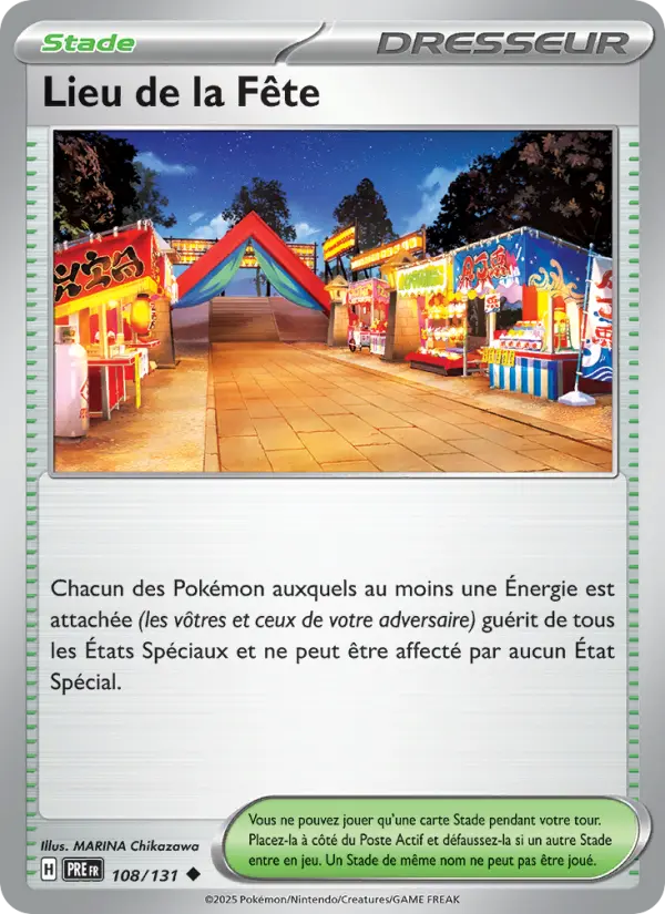 Scan HD carte Pokémon Lieu de la Fête 108/131 — Évolutions Prismatiques
