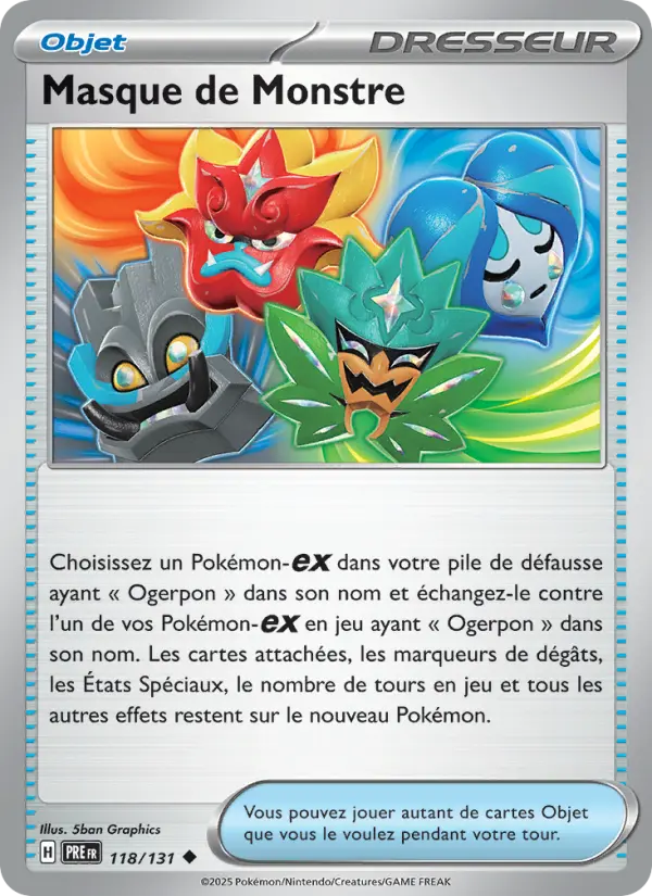 Scan HD carte Pokémon Masque de Monstre 118/131 — Évolutions Prismatiques