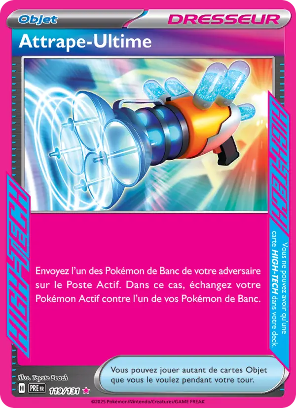 Scan HD carte Pokémon Attrape-Ultime 119/131 — Évolutions Prismatiques