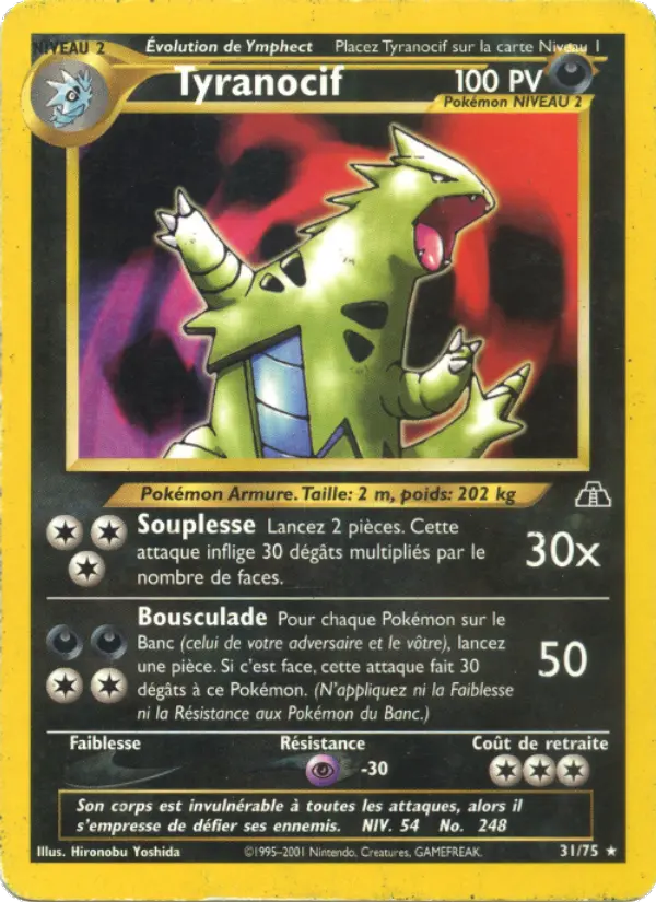 Scan HD carte Pokémon Tyranocif 31/75 — Neo Discovery