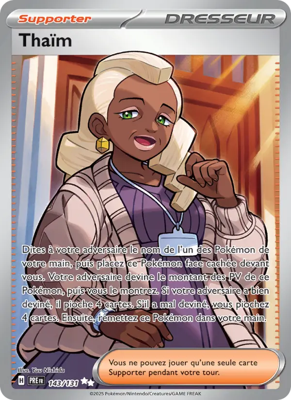 Scan HD carte Pokémon Thaïm 143/131 — Évolutions Prismatiques