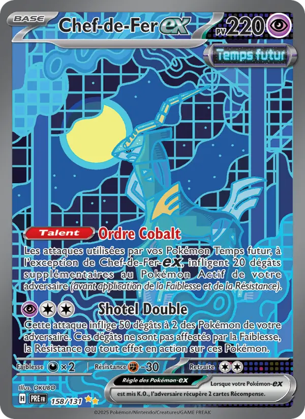 Scan HD carte Pokémon Chef-de-Fer-ex 158/131 — Évolutions Prismatiques