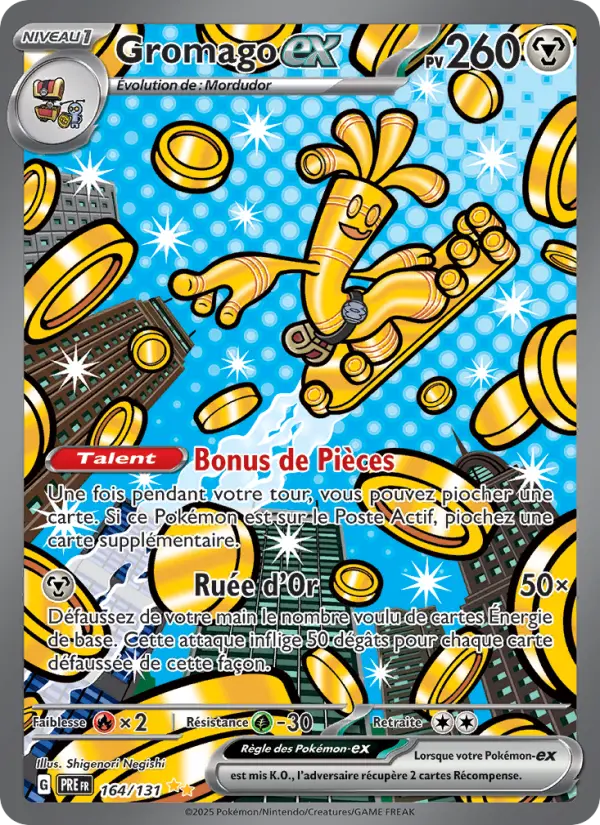 Scan HD carte Pokémon Gromago-ex 164/131 — Évolutions Prismatiques