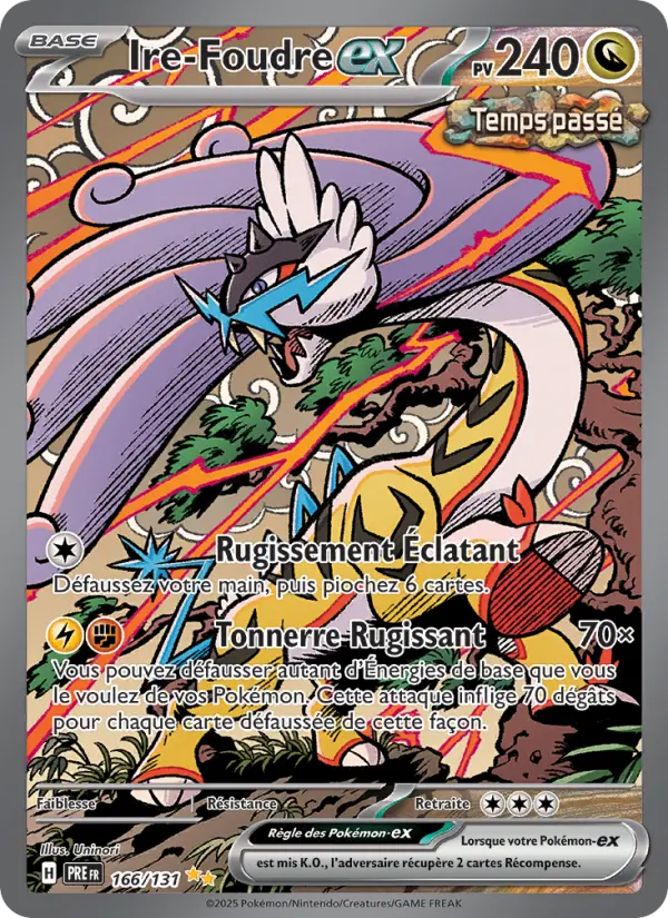 Scan HD carte Pokémon Ire-Foudre-ex 166/131 — Évolutions Prismatiques