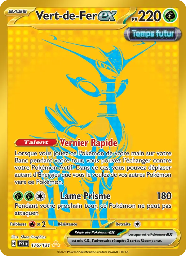 Scan HD carte Pokémon Vert-de-Fer-ex 176/131 — Évolutions Prismatiques