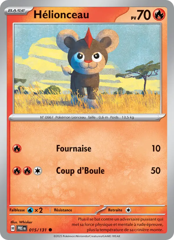 Scan HD carte Pokémon Hélionceau 015/131 — Évolutions Prismatiques