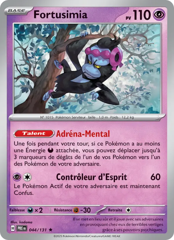 Scan HD carte Pokémon Fortusimia 044/131 — Évolutions Prismatiques