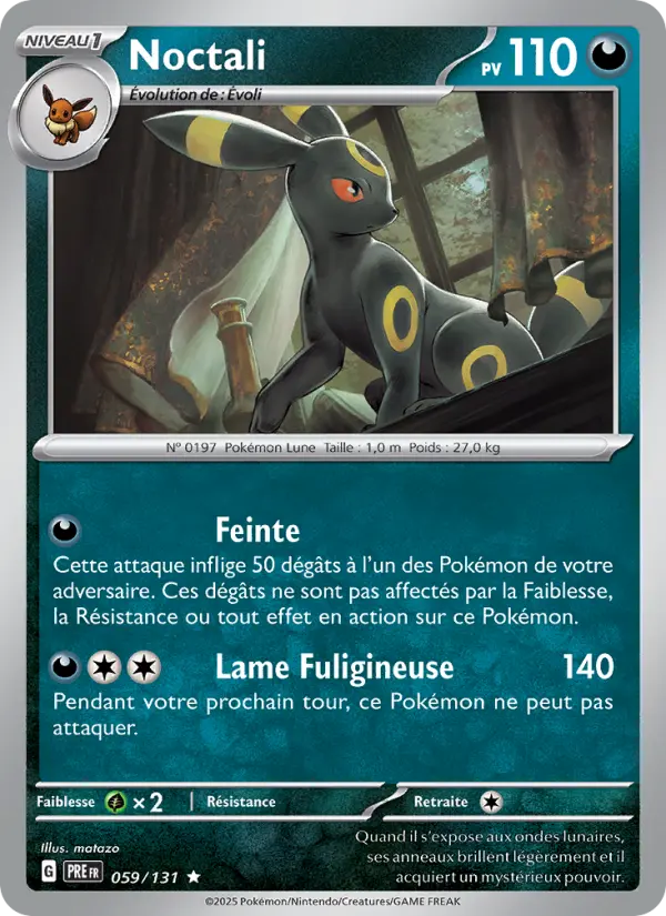 Scan HD carte Pokémon Noctali 059/131 — Évolutions Prismatiques