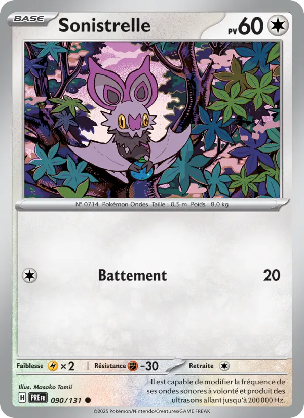Scan HD carte Pokémon Sonistrelle 090/131 — Évolutions Prismatiques