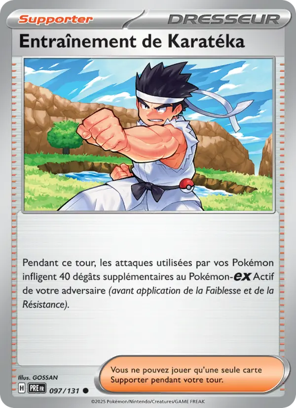 Scan HD carte Pokémon Entraînement de Karatéka 097/131 — Évolutions Prismatiques