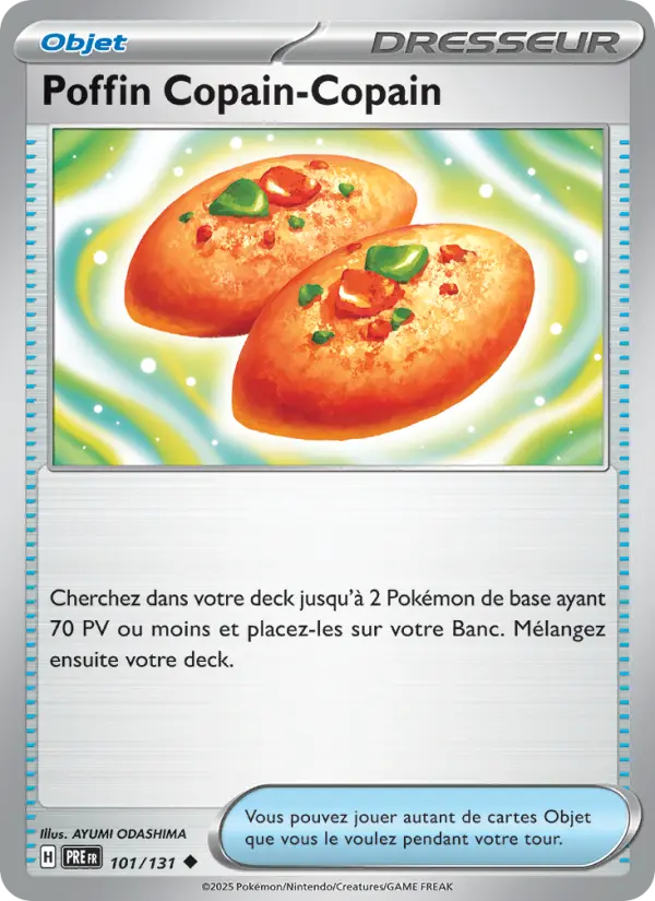 Scan HD carte Pokémon Poffin Copain-Copain 101/131 — Évolutions Prismatiques