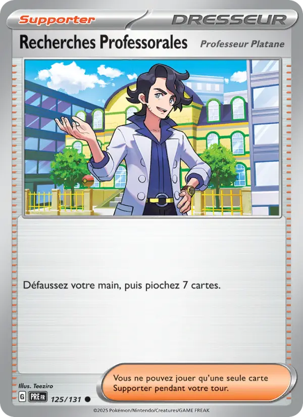 Scan HD carte Pokémon Recherches Professorales 125/131 — Évolutions Prismatiques