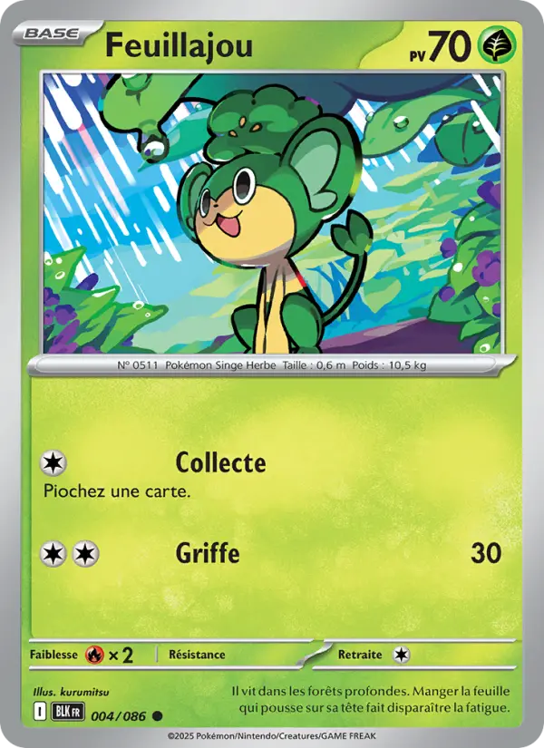 Scan HD carte Pokémon Feuillajou 004/86 — Foudre Noire