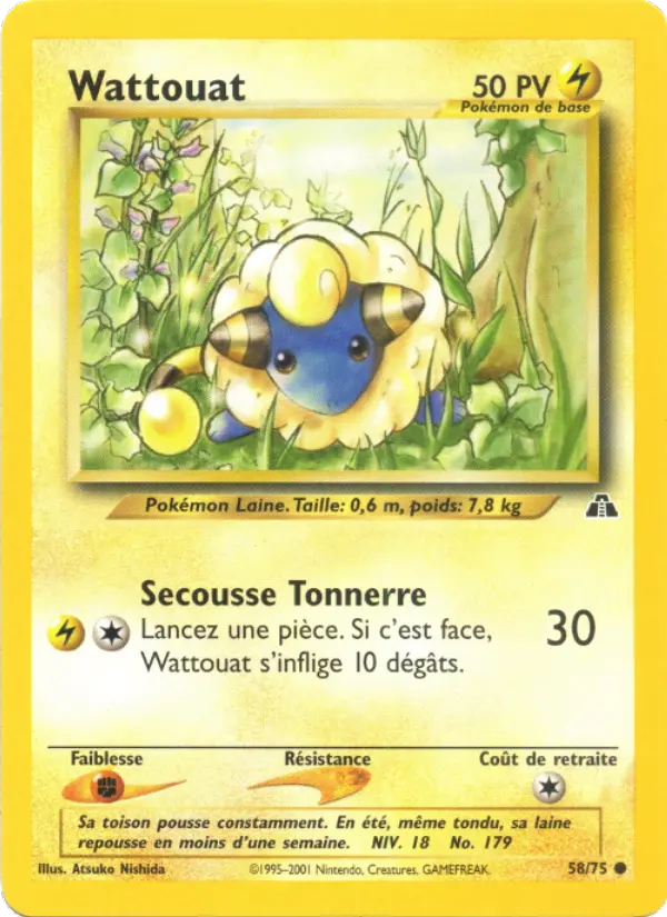 Scan HD carte Pokémon Wattouat 58/75 — Neo Discovery