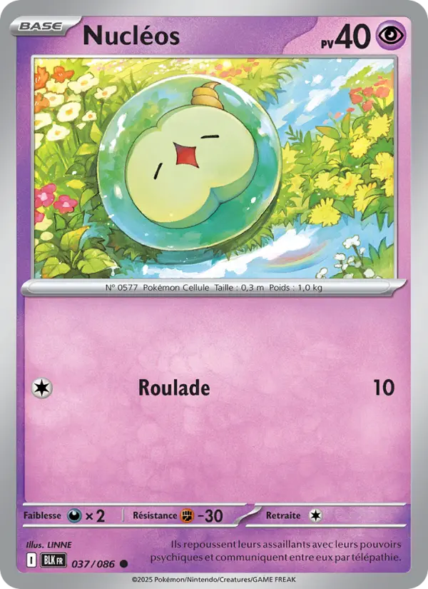 Scan HD carte Pokémon Nucléos 037/86 — Foudre Noire