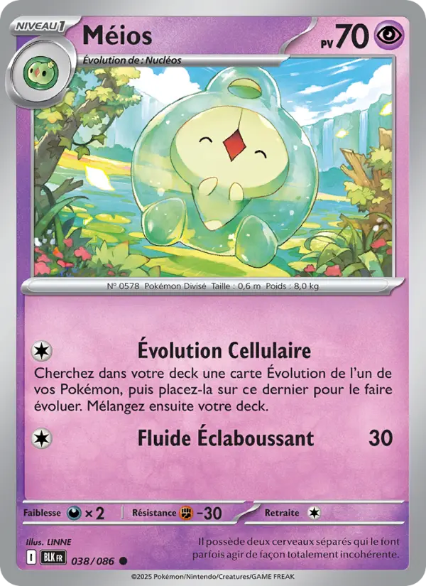 Scan HD carte Pokémon Méios 038/86 — Foudre Noire