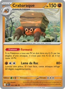 Carte Pokemon Crabaraque 052/86 Foudre Noire
