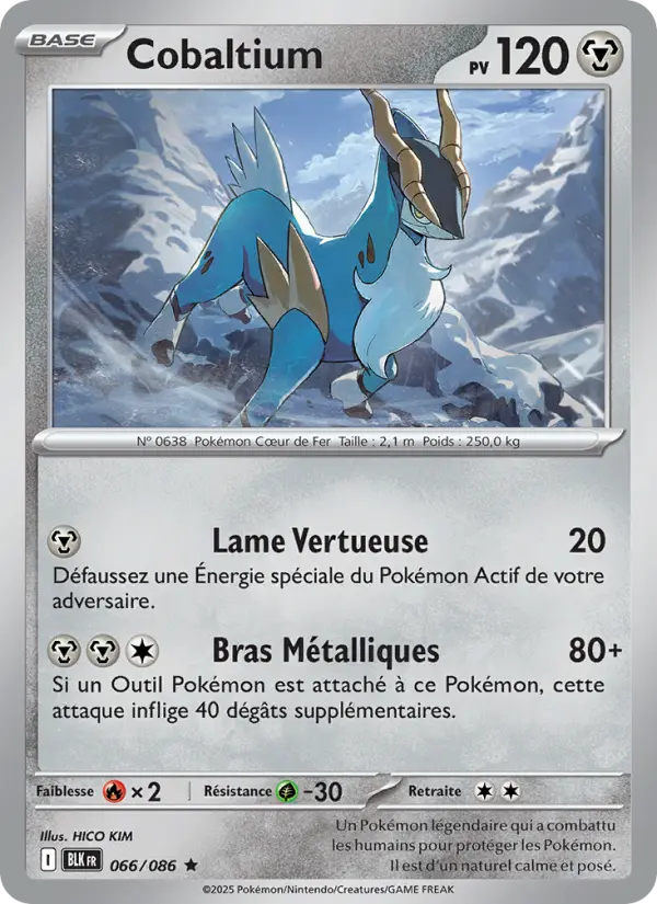 Scan HD carte Pokémon Cobaltium 066/86 — Foudre Noire