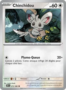 Carte Pokemon Chinchidou 075/86 Foudre Noire