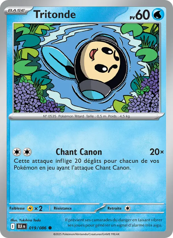 Scan HD carte Pokémon Tritonde 019/86 — Foudre Noire