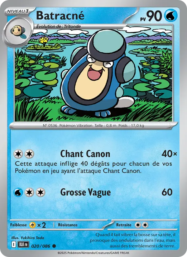 Scan HD carte Pokémon Batracné 020/86 — Foudre Noire