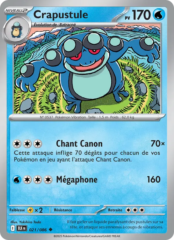 Scan HD carte Pokémon Crapustule 021/86 — Foudre Noire