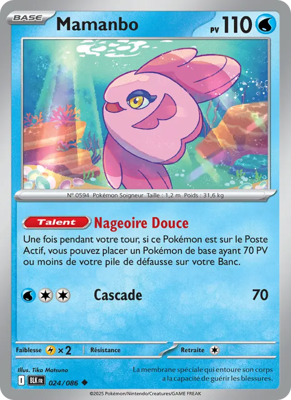 Scan HD carte Pokémon Mamanbo 024/86 — Foudre Noire