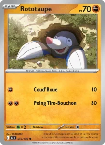 Carte Pokemon Rototaupe 045/86 Foudre Noire